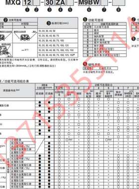 MXQ6/8/12/16/20/25L-10/20/30/40/50/75/100/125/150ZL/ZM/ZN/ZP
