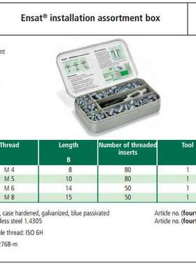 销售德国Kerb Konus Ensat自攻螺套308 200 100.160K