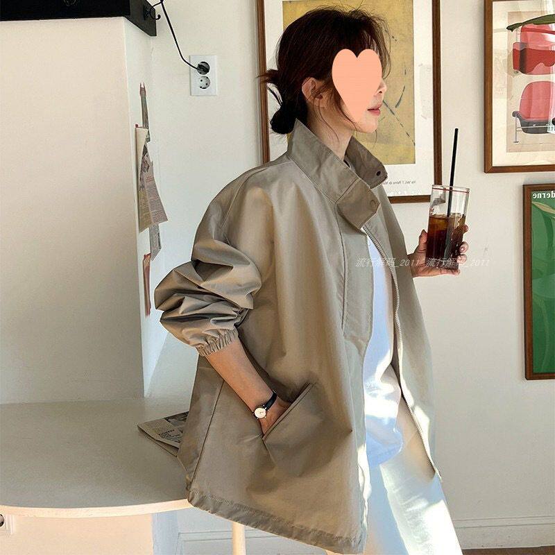 2025新秋新款韩国防晒空调衫百搭薄款休闲宽松夹克外套女长袖风衣
