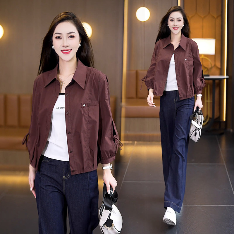 秋季长袖衬衫外套女2026新款