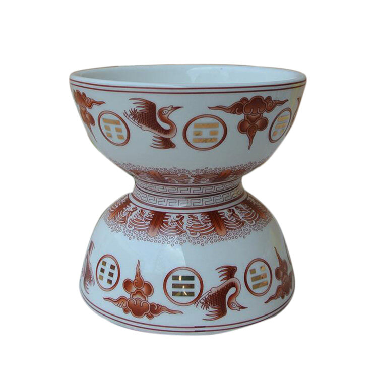 云鹤 八卦碗 圆形陶瓷太极七星 碗盘 家用 八卦盘摆件