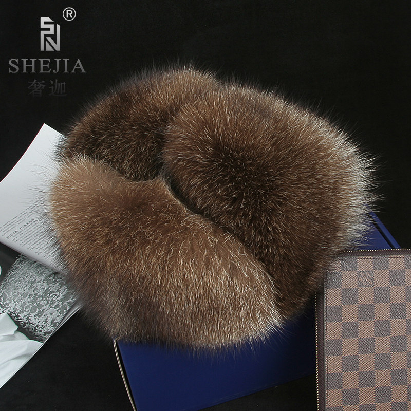 冬季貉子毛浣熊雷锋帽男牛皮中老年真皮护耳皮草帽子东北户外皮帽