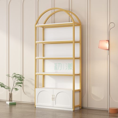 新款美容院产品展示柜美甲柜子化妆品置物架护肤品货架轻奢展示架