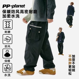 儿童2025百搭休闲裤 加厚保暖裤 中大童 百搭工装 PP星球男童秋冬新款