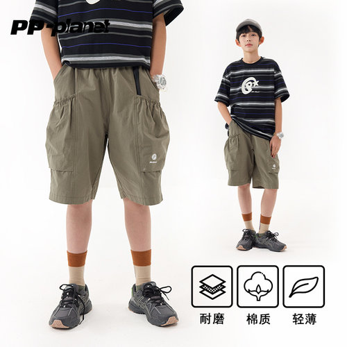 PP星球夏新款全棉百搭休闲工装裤