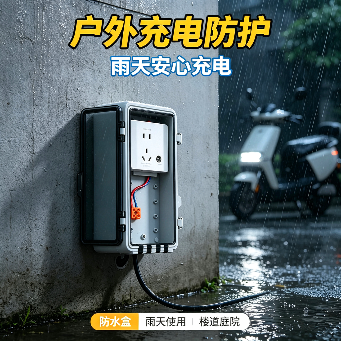 户外插座充电箱室外防雨水