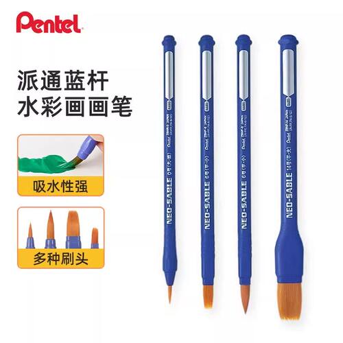 派通ZBNF水彩画笔尼龙毛笔初学者水粉笔套装美术专用彩铅画笔刷子学生用专业手绘色彩颜料丙烯画笔油画笔