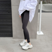 WANG紧身小脚打底裤 超弹黑色运动感外穿长裤 2026春季 LEDIM 新款