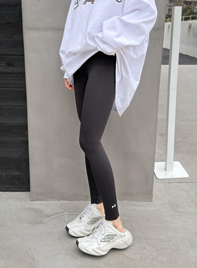 LEDIM WANG紧身小脚打底裤超弹黑色运动感外穿长裤2026春季新款