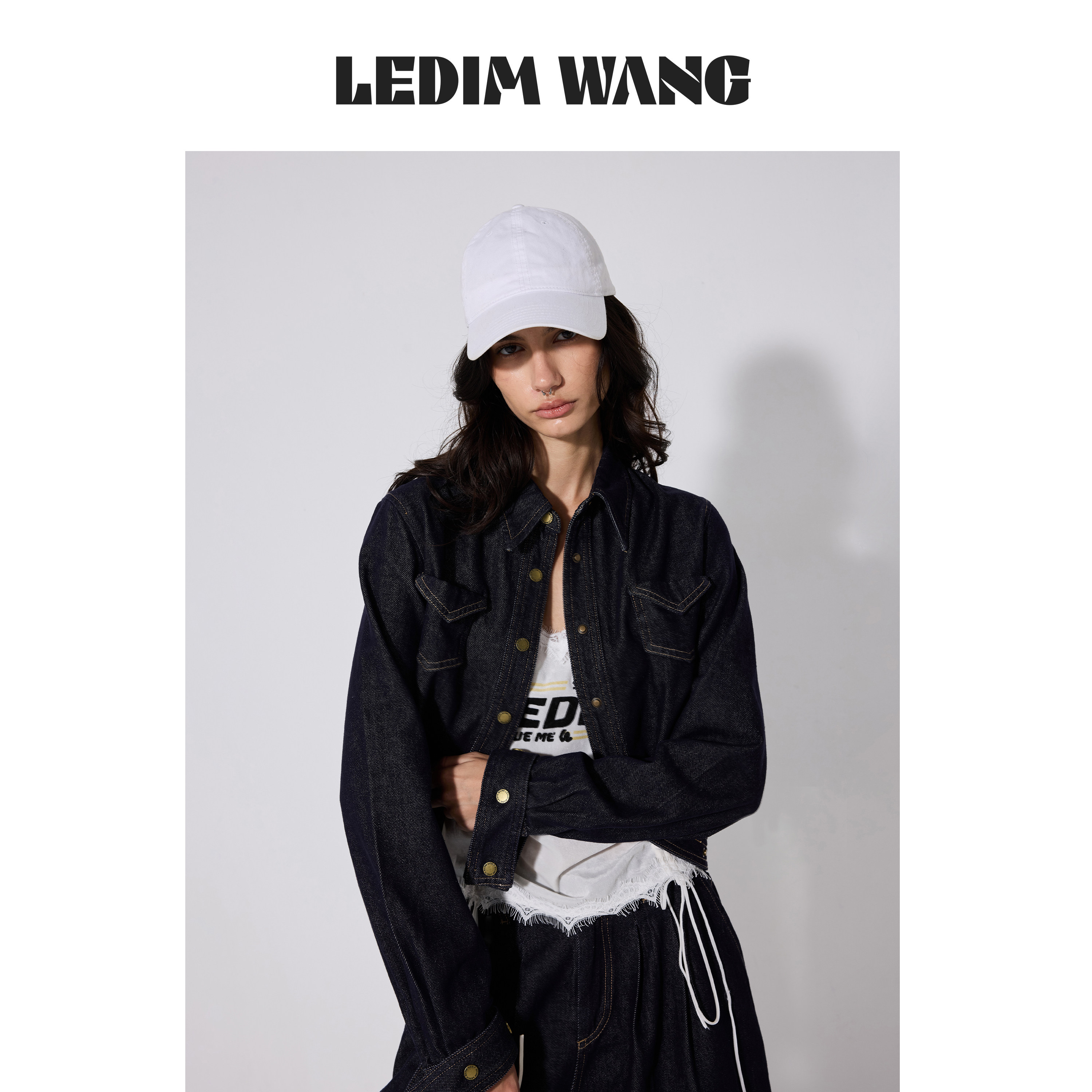 LEDIMWANG水洗牛仔衬衣外套图片