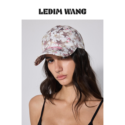 LEDIM WANG复古感迷彩星星印花棒球帽鸭舌帽Y2K千禧2026夏秋新款