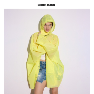 黄色休闲上衣26早春新款 防晒衣廓形冲锋衣外套女款 WANG时尚 LEDIM