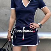 LEDIM 小众设计高级感运动风 女夏2025新款 WANG美式 撞色休闲裙裤