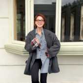 棉服女秋冬25新款 LEDIM WANG白标绵羊毛廓形西装 灰色宽松保暖外套