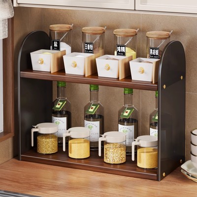 厨房调味品置物架台面多功能调料收纳盒灶台上小型多层各种神器架
