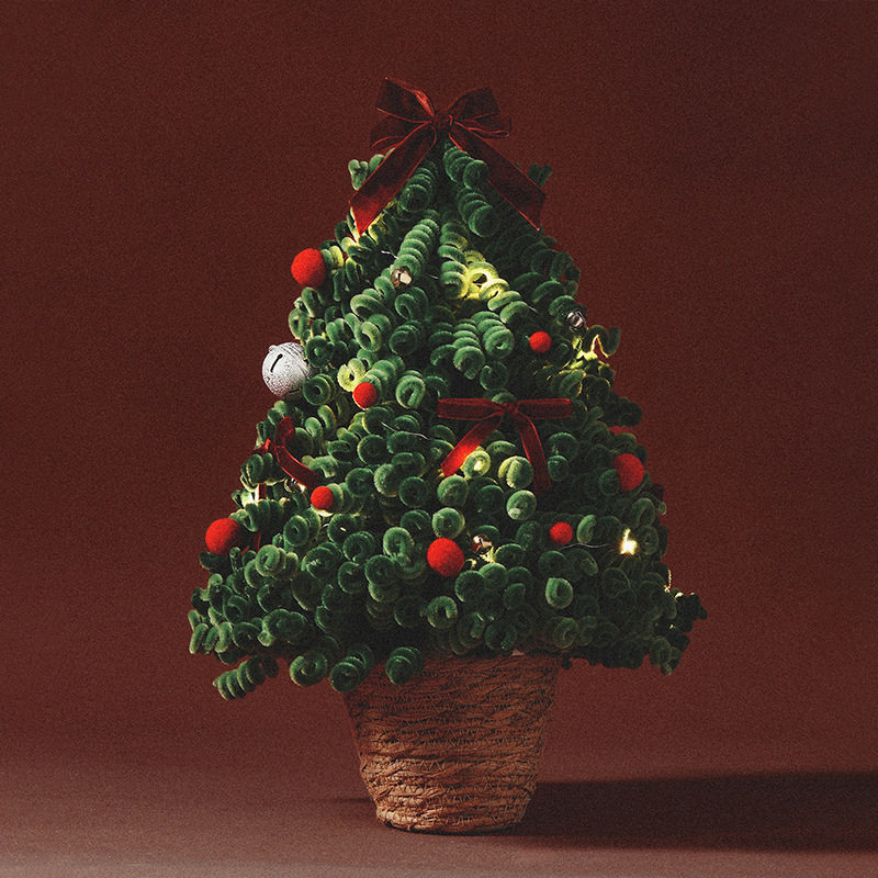 圣诞树扭扭棒自制手工diy材料包