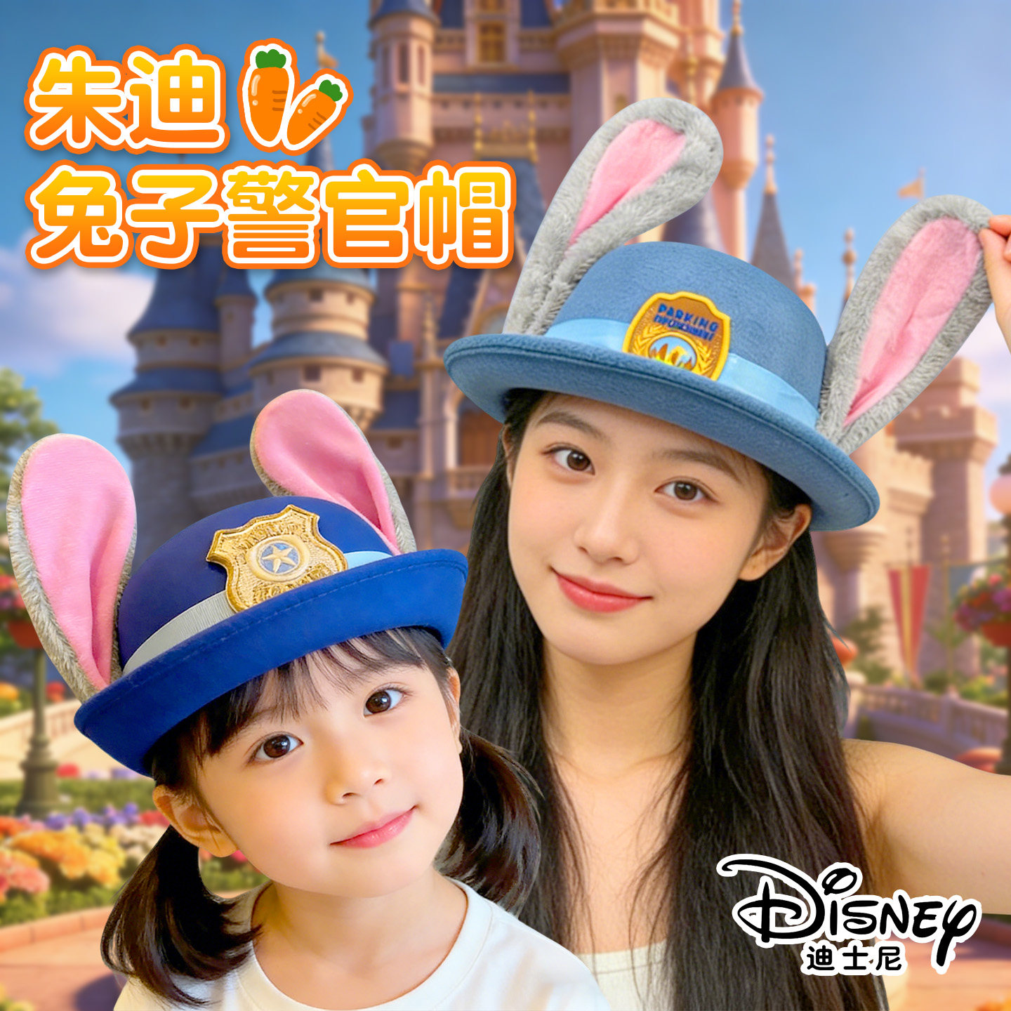 迪士尼疯狂动物城兔子警官帽子