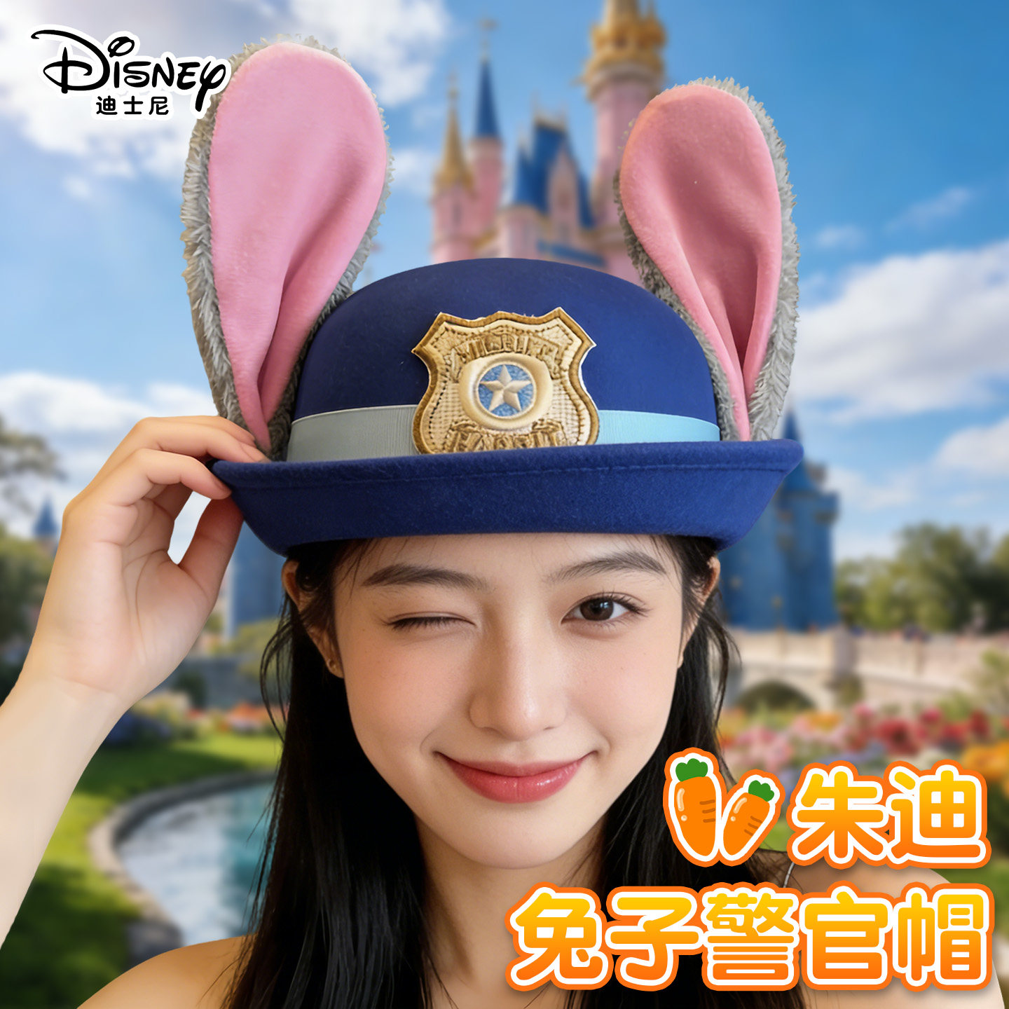 迪士尼疯狂动物城兔子警官帽子