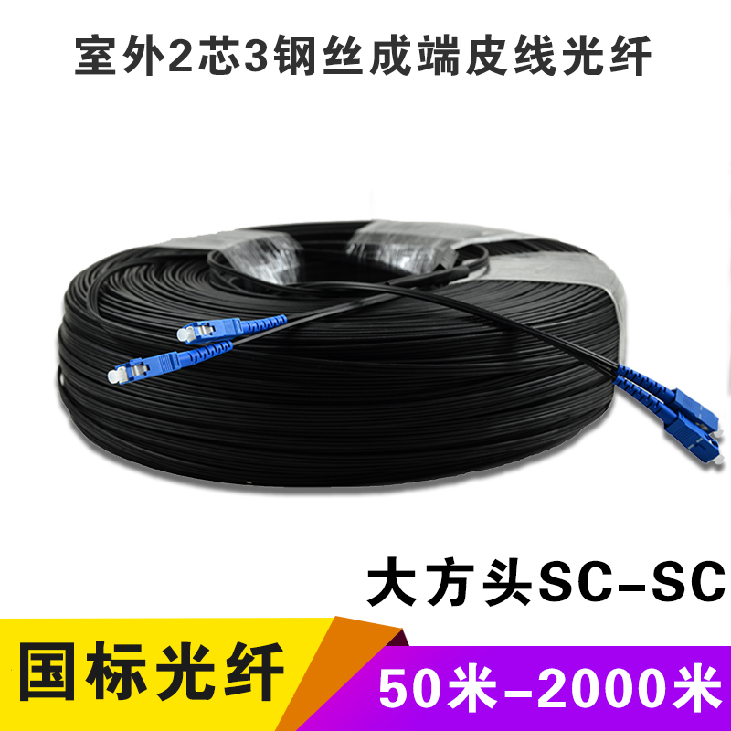 电信光纤跳线室外2芯蝶形成端光缆光钎线皮线光缆网线光纤300米