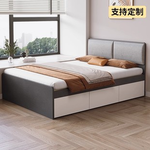 榻榻米床落地1米2家用小卧室儿童网红榻榻米排骨架床带抽屉储物床