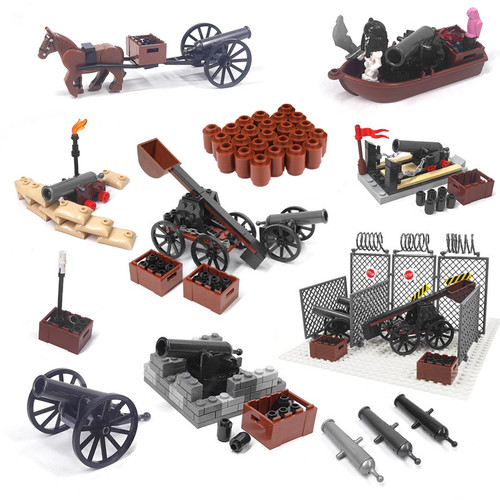 中古军事系列大炮可发射配件玩具