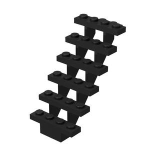 适用小颗粒30134 积木玩具模型 6阶楼梯梯子零件建筑配件7x4x6拼装