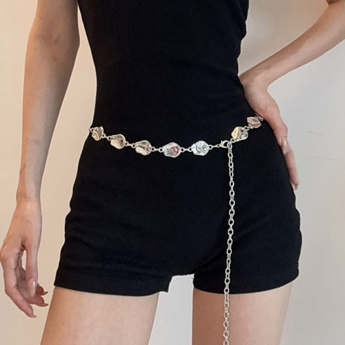 腰链配裙子高级感2026新款百搭时尚金属链条小众配饰简约腰带女款