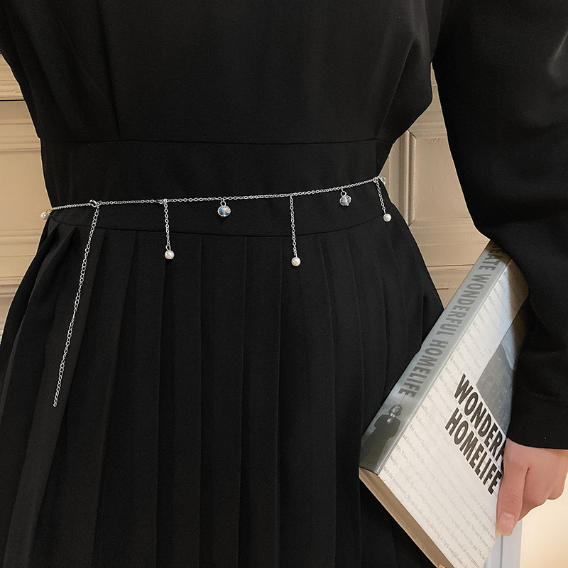 腰带女装饰 春夏季配裙子百搭水钻腰链高级感细腰封时尚ins风皮带