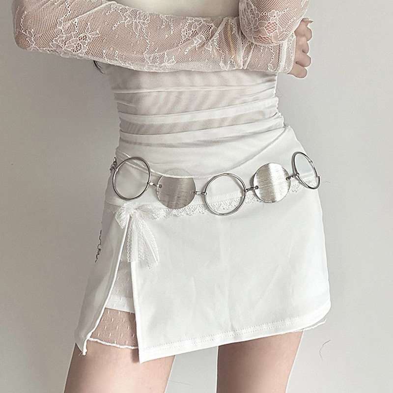 腰链女2025新款配裙子小众高级感个性百搭金属圆圈环腰间配饰链条