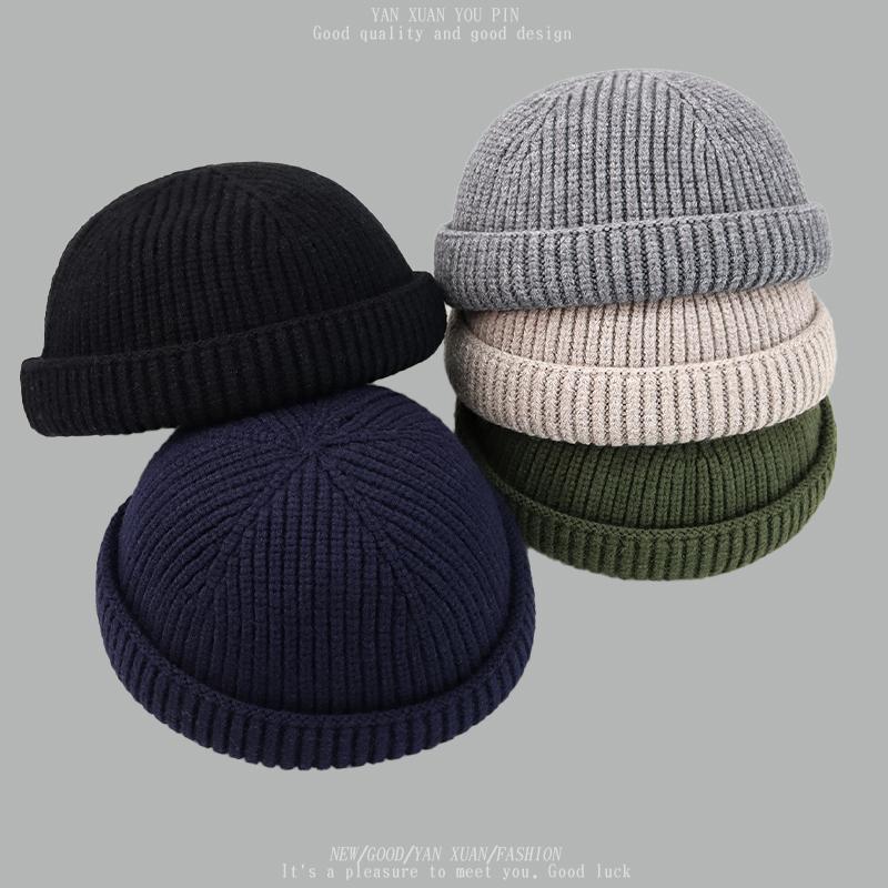 毛线帽冬季保暖潮流短款包头冷帽