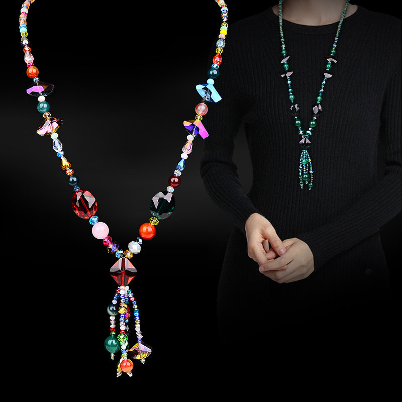 新款奢华天然玛瑙毛衣链长款 时尚水晶项链秋冬毛衣配饰百搭吊坠在类目 饰品/流行首饰/时尚饰品新, 项坠/吊坠中 - 来自Buy2taobao.com提供专业的淘宝代购服务