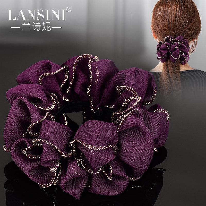 头绳2021年新款肥肠发圈加粗高弹力发绳蝴蝶结头饰皮筋女扎头发饰