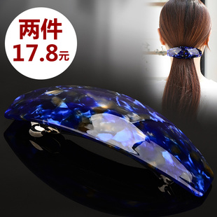 醋酸发夹女大号马尾夹气质中年妈妈弹簧夹发卡后脑勺盘发横夹头饰