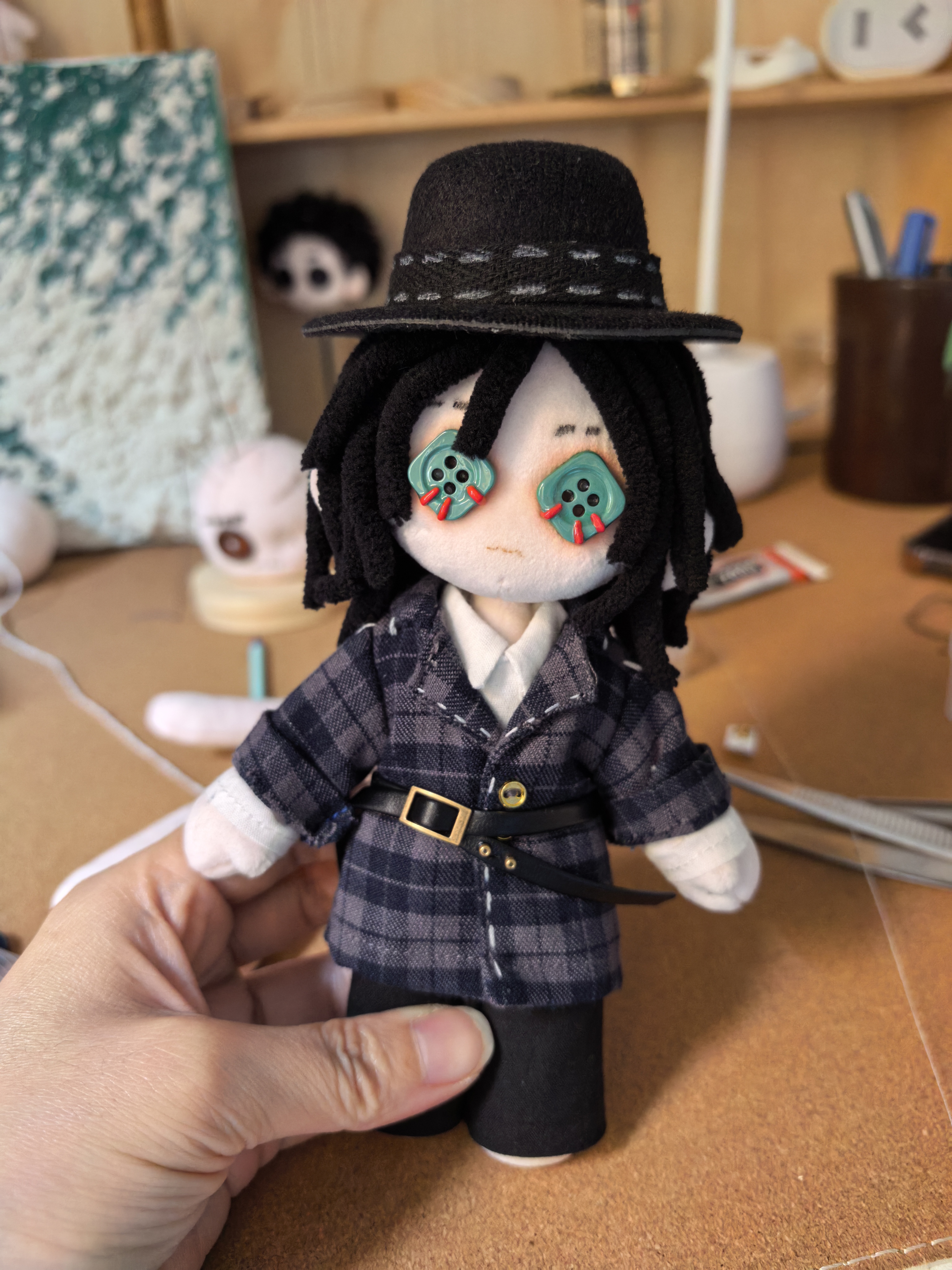 【成品定制】鬼妈妈玩偶第五人格幻灯师纽扣娃娃oc换装布偶手缝礼