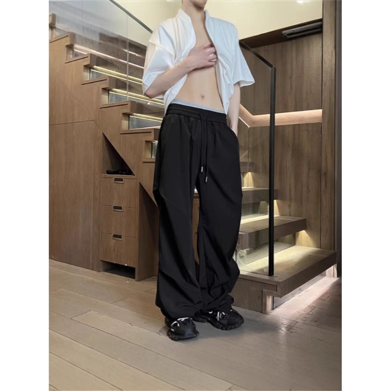 冲锋裤男士夏季新款户外防水速干宽松直筒运动工装休闲长裤子男