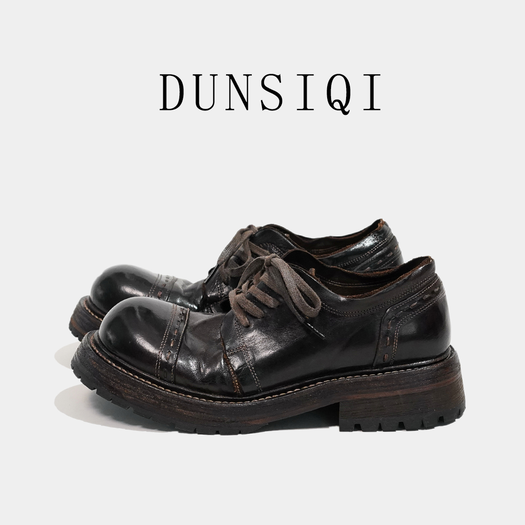 【DUNSIQ】2133手工固特异马皮鞋真皮底男女同款英伦风小皮鞋乐福