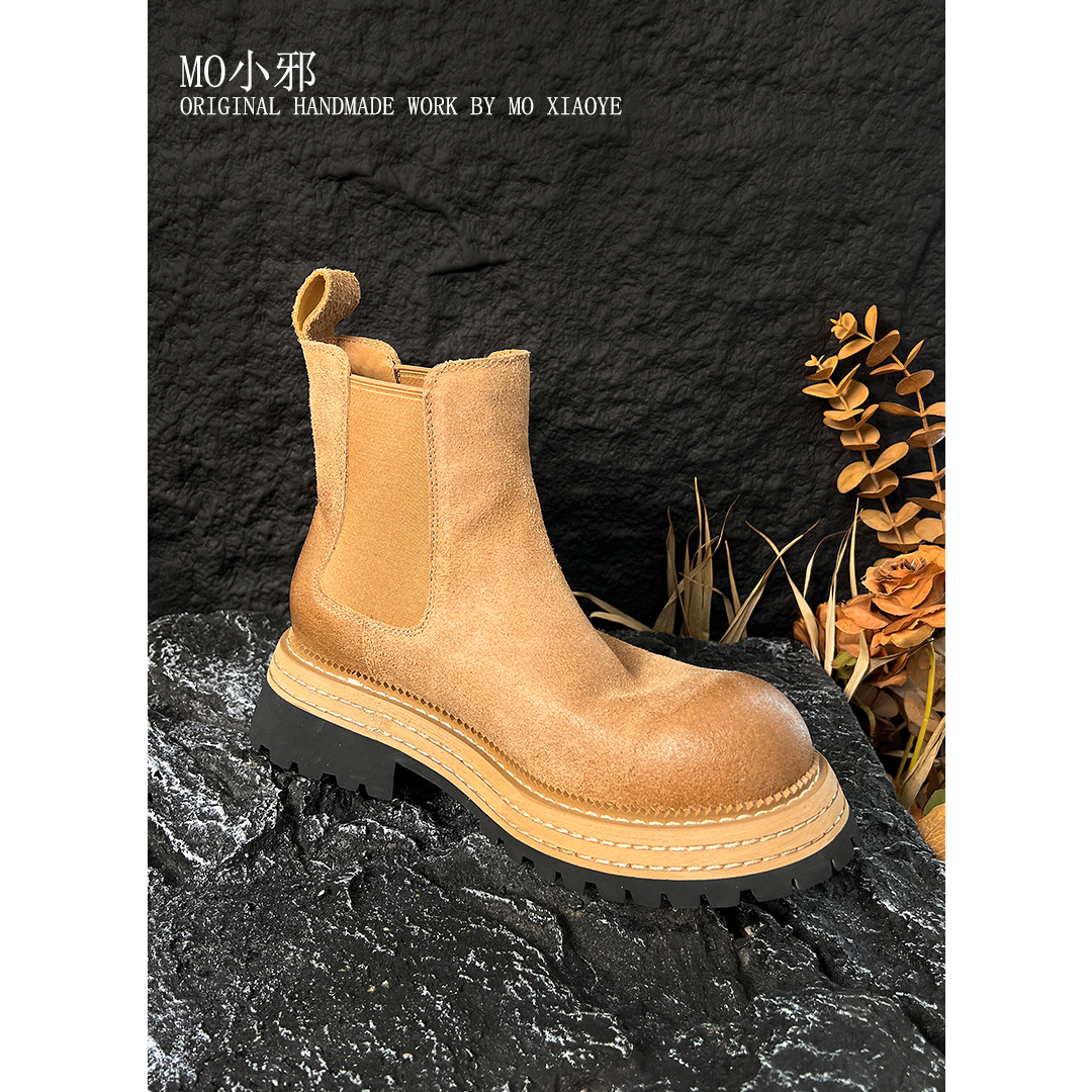 【MO小邪】F333手工马皮短靴男女同款骑士靴户外休闲马丁靴经典款