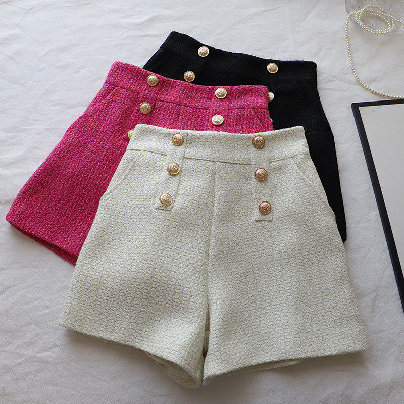 2026秋冬新款韩版女装小香风气质高腰显瘦短裤百搭靴裤,女装/女士精品,短裤,淘宝优惠券,粉丝福利购,淘宝优惠卷