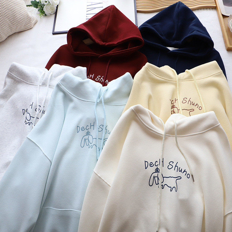 2026秋冬新款韩版时尚连帽字母卡通印花宽松休闲卫衣女,女装/女士精品,卫衣/绒衫,淘宝优惠券,粉丝福利购,淘宝优惠卷