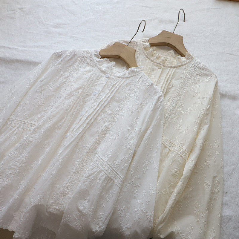 2026秋季新款韩版甜美减龄提花宽松显瘦百搭长袖衬衫女,女装/女士精品,衬衫,淘宝优惠券,粉丝福利购,淘宝优惠卷