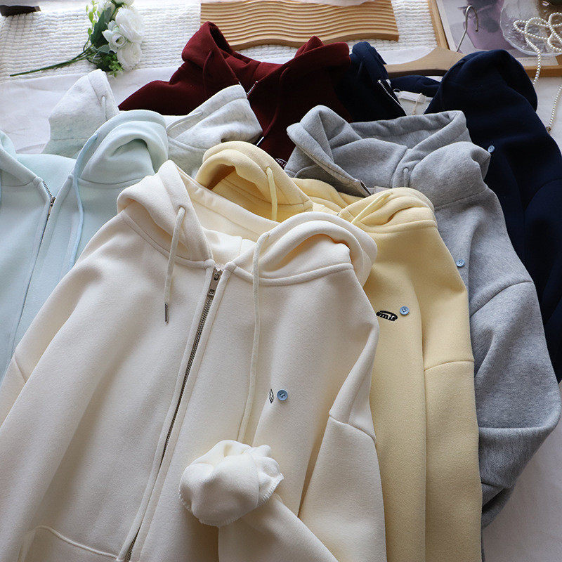 2026冬季新款韩版时尚宽松休闲加绒加厚字母刺绣卫衣女,女装/女士精品,卫衣/绒衫,淘宝优惠券,粉丝福利购,淘宝优惠卷