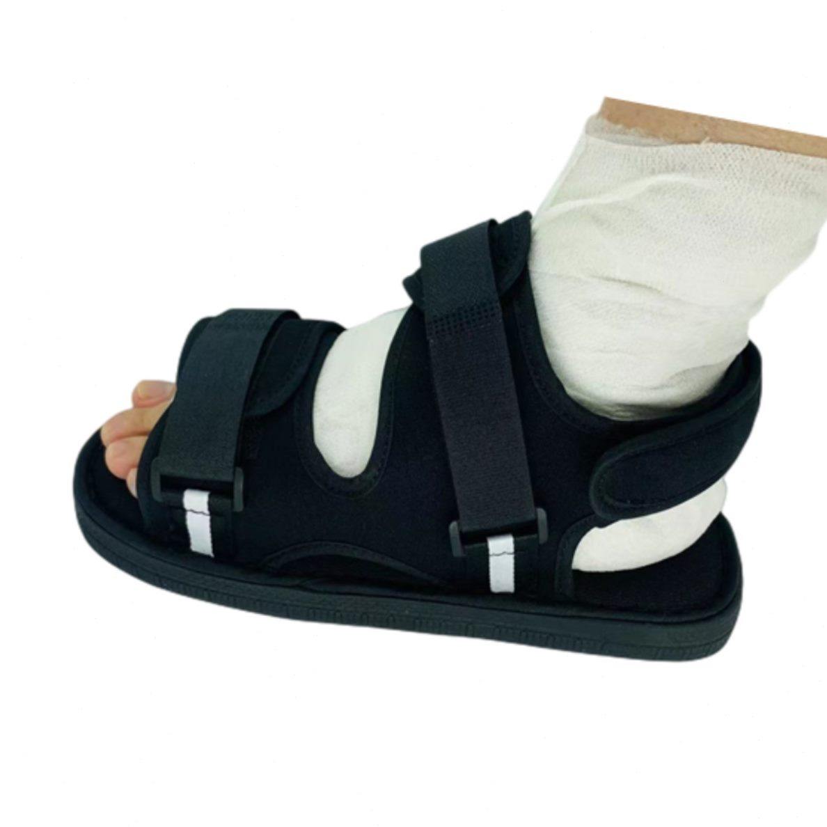 骨折护具脚受伤打石膏鞋宽大脚趾术后脚踝固定器洗澡防水套脚肿鞋