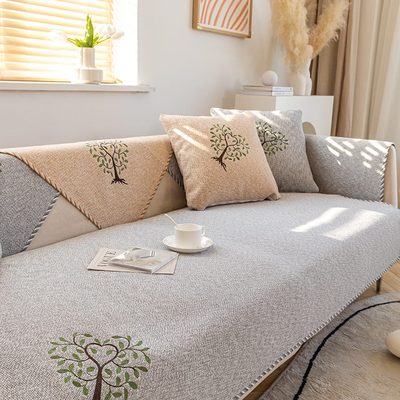 沙发垫简约现代棉麻沙发套罩全盖布巾四季通用坐垫子沙发客厅防滑