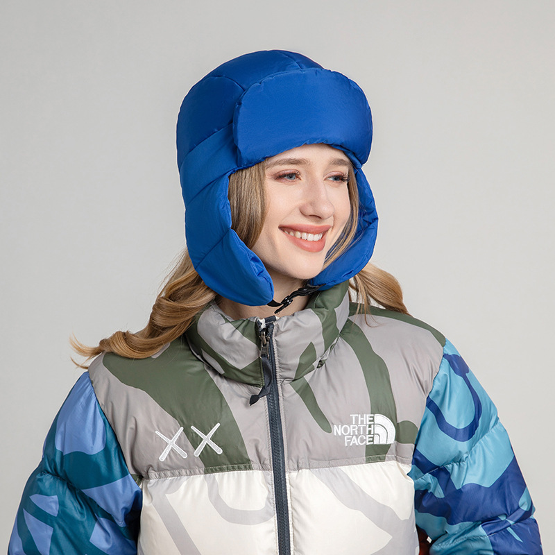 冬季加厚羽绒棉防风雷锋帽韩国时尚欧美个性网红跨境爆款帽子工厂