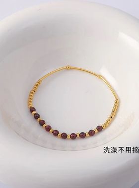 【钛钢不掉色】竹节石榴节节高升转运珠子闺蜜手串松紧弹力手链女