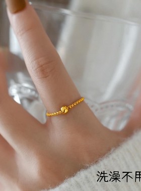 钛钢豆豆转运珠时来运转圆珠戒指