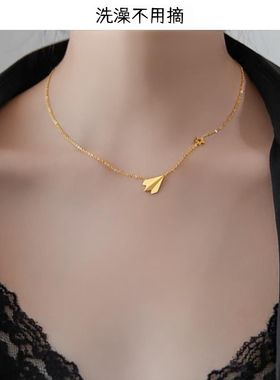 五角星项链钛钢保色保色不过敏女