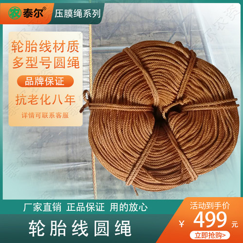 厂家直销 泰尔圆绳 大棚轮胎线绳压膜绳卷棉被绳风口滑轮穿绳