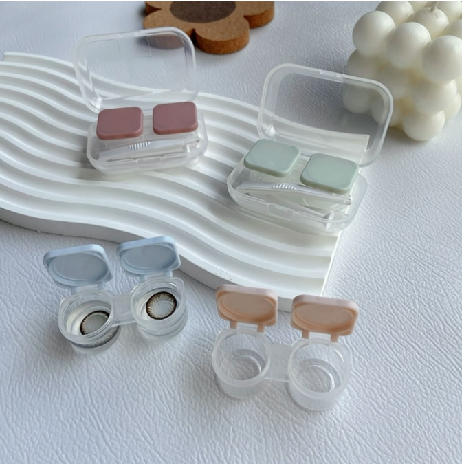 美瞳盒免拧翻盖式隐形眼镜盒