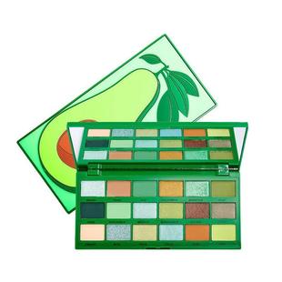 Makeup Revolution 18色眼影盘牛油果绿色珠光哑光大地色学生夏天